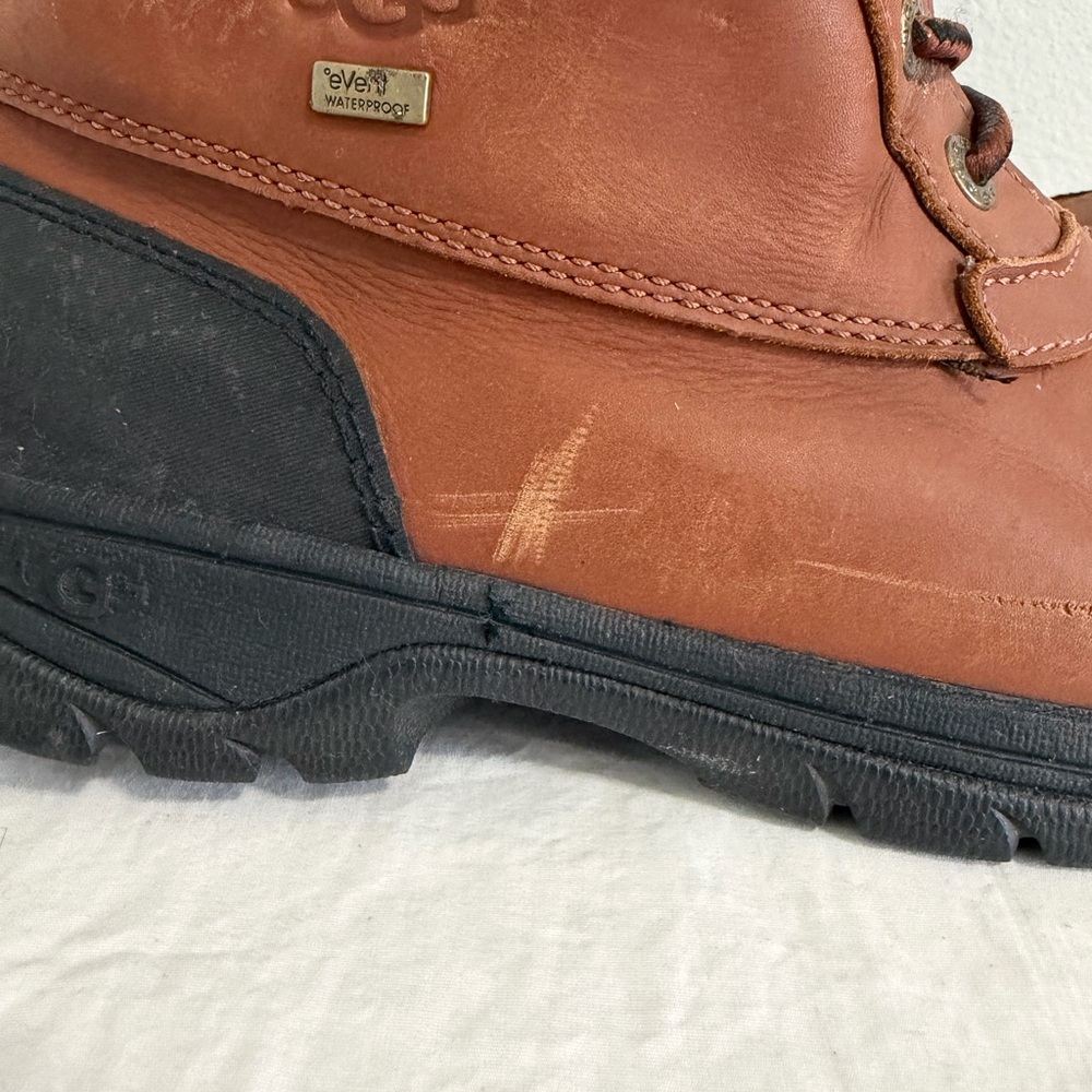 Ugg Butte Vibram waterproof boots lace up brown size 8.5 - Picture 12 of 16